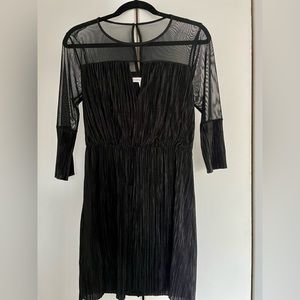 Black Holiday Dress w/ Sheer Detail SIZE S
